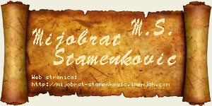Mijobrat Stamenković vizit kartica